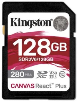 Kingston SDXC 128GB Canvas React Plus SDXC UHS-II 280R/100W U3 V60