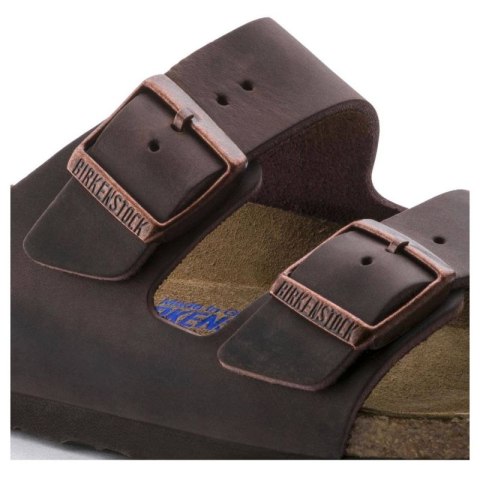 Klapki damskie Birkenstock Arizona Soft Footbed Oiled Leather Habana narrow wąskie (0452763) Klapki damskie Birkenstock Arizona Soft Footbed Oiled Leather Habana narrow wąskie (0452763)