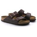Klapki damskie Birkenstock Arizona Soft Footbed Oiled Leather Habana narrow wąskie (0452763)