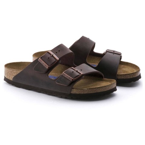 Klapki damskie Birkenstock Arizona Soft Footbed Oiled Leather Habana narrow wąskie (0452763) Klapki damskie Birkenstock Arizona Soft Footbed Oiled Leather Habana narrow wąskie (0452763)