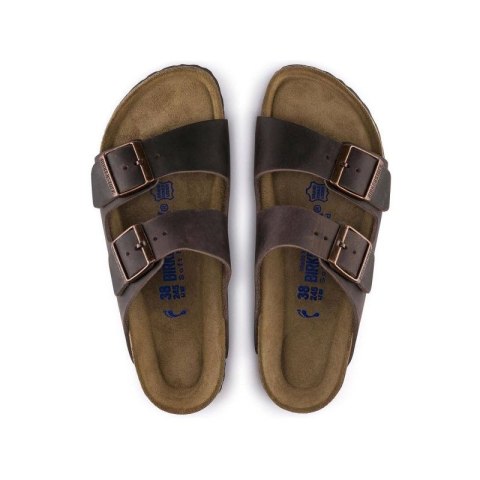 Klapki damskie Birkenstock Arizona Soft Footbed Oiled Leather Habana narrow wąskie (0452763) Klapki damskie Birkenstock Arizona Soft Footbed Oiled Leather Habana narrow wąskie (0452763)