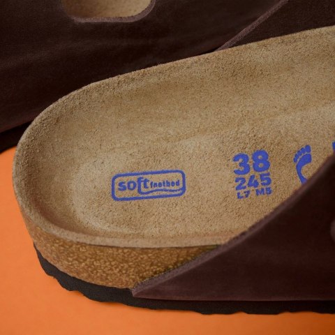 Klapki damskie Birkenstock Arizona Soft Footbed Oiled Leather Habana narrow wąskie (0452763) Klapki damskie Birkenstock Arizona Soft Footbed Oiled Leather Habana narrow wąskie (0452763)