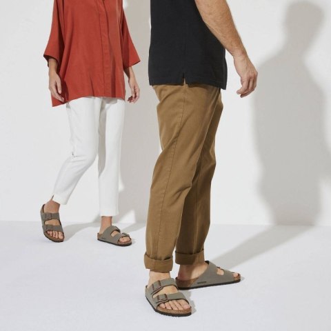 Klapki damskie/męskie Birkenstock Arizona Birko-Flor Nubuck Stone regular szerokie szare (0151211) Klapki damskie/męskie Birkenstock Arizona Birko-Flor Nubuck Stone regular szerokie szare (0151211)