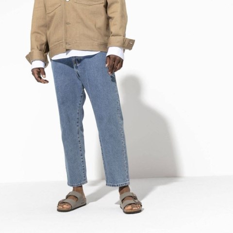 Klapki damskie/męskie Birkenstock Arizona Birko-Flor Nubuck Stone regular szerokie szare (0151211) Klapki damskie/męskie Birkenstock Arizona Birko-Flor Nubuck Stone regular szerokie szare (0151211)