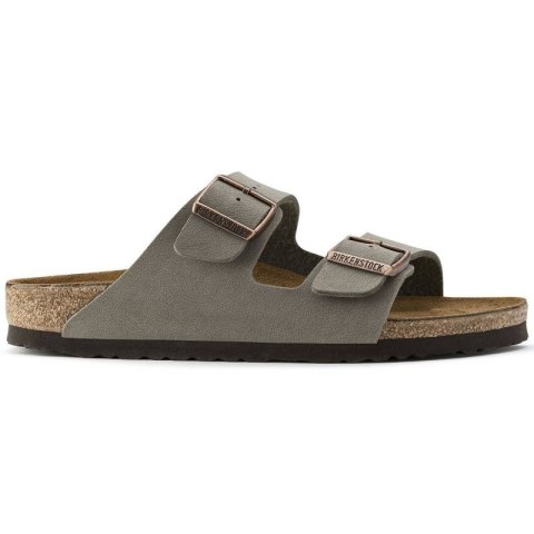 Klapki damskie/męskie Birkenstock Arizona Birko-Flor Nubuck Stone regular szerokie szare (0151211) Klapki damskie/męskie Birkenstock Arizona Birko-Flor Nubuck Stone regular szerokie szare (0151211)