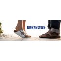 Klapki damskie/męskie Birkenstock Arizona Birko-Flor Nubuck Stone regular szerokie szare (0151211)