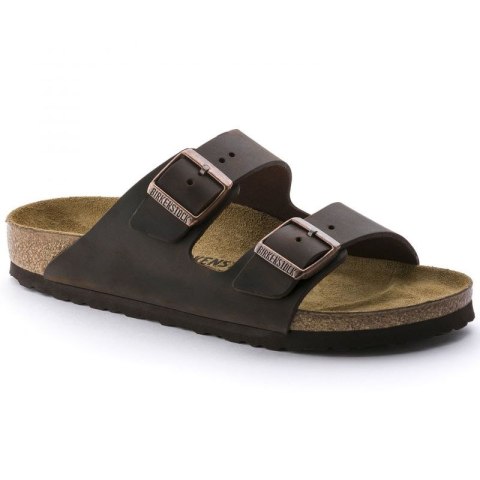 Klapki damskie/męskie brązowe Birkenstock Arizona Nubuk Habana narrow wąskie (52533) Klapki damskie/męskie brązowe Birkenstock Arizona Nubuk Habana narrow wąskie (52533)