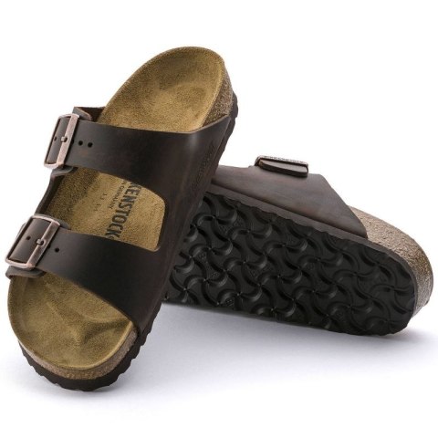 Klapki damskie/męskie brązowe Birkenstock Arizona Nubuk Habana narrow wąskie (52533) Klapki damskie/męskie brązowe Birkenstock Arizona Nubuk Habana narrow wąskie (52533)