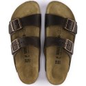 Klapki damskie/męskie brązowe Birkenstock Arizona Nubuk Habana narrow wąskie (52533)