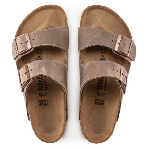 Klapki męskie brązowe Birkenstock Arizona Tabacco Brown narrow wąskie (0352203) Klapki męskie brązowe Birkenstock Arizona Tabacco Brown narrow wąskie (0352203)