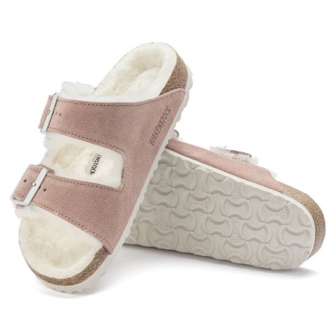 Klapki ocieplane Birkenstock Arizona Suede Leather Shearling Pink Clay LAF wąskie narrow (1023258) Klapki ocieplane Birkenstock Arizona Suede Leather Shearling Pink Clay LAF wąskie narrow (1023258)