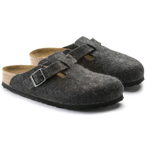 Klapki Birkenstock Boston FE Anthrazit 160373 Klapki Birkenstock Boston FE Anthrazit 160373
