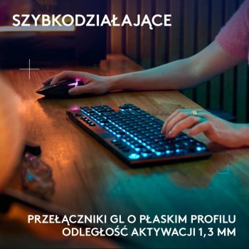 Logitech G915 X TKL Tactile Czarna Logitech G915 X TKL Tactile Czarna