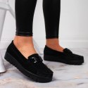 Mokasyny na platformie Filippo W PAW314A czarne