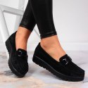 Mokasyny na platformie Filippo W PAW314A czarne