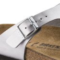 Japonki damskie Birkenstock Gizeh Birko-Flor srebrne regular szerokie (0043851)