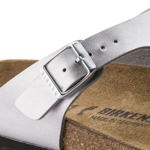 Japonki damskie Birkenstock Gizeh Birko-Flor srebrne regular szerokie (0043851) Japonki damskie Birkenstock Gizeh Birko-Flor srebrne regular szerokie (0043851)