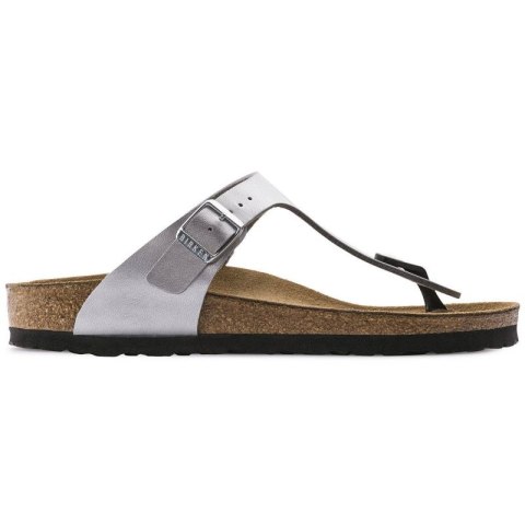 Japonki damskie Birkenstock Gizeh Birko-Flor srebrne regular szerokie (0043851) Japonki damskie Birkenstock Gizeh Birko-Flor srebrne regular szerokie (0043851)