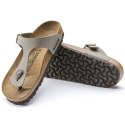 Japonki damskie Birkenstock Gizeh Stone Birko-Flor narrow na wąską stopę szare (0043393)