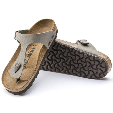 Japonki damskie Birkenstock Gizeh Stone Birko-Flor narrow na wąską stopę szare (0043393) Japonki damskie Birkenstock Gizeh Stone Birko-Flor narrow na wąską stopę szare (0043393)