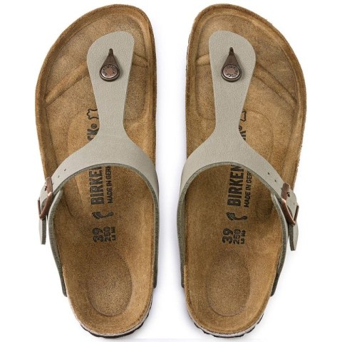 Japonki damskie Birkenstock Gizeh Stone Birko-Flor narrow na wąską stopę szare (0043393) Japonki damskie Birkenstock Gizeh Stone Birko-Flor narrow na wąską stopę szare (0043393)