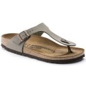 Japonki damskie Birkenstock Gizeh Stone Birko-Flor narrow na wąską stopę szare (0043393)