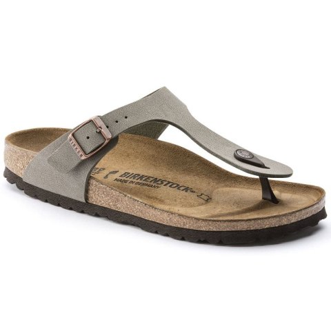 Japonki damskie Birkenstock Gizeh Stone Birko-Flor narrow na wąską stopę szare (0043393) Japonki damskie Birkenstock Gizeh Stone Birko-Flor narrow na wąską stopę szare (0043393)