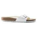Klapki damskie Birkenstock Madrid Birko-Flor White białe regular szerokie (0040731)