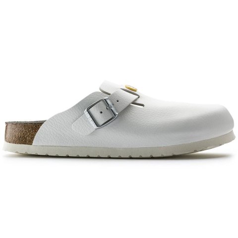 Chodaki damskie Birkenstock Boston ESD White skóra naturalna klapki medyczne narrow wąskie (0061378) Chodaki damskie Birkenstock Boston ESD White skóra naturalna klapki medyczne narrow wąskie (0061378)