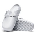 Chodaki męskie Birkenstock Boston Essentials EVA White medyczne klapki regular szerokie (1002315)