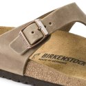 Japonki damskie Birkenstock Gizeh Oiled Leather Tabacco Brown Narrow wąskie (0943813)