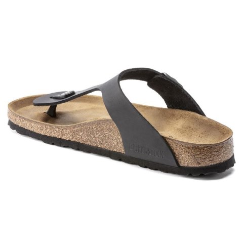 Japonki damskie/męskie Birkenstock Gizeh NU Oiled Black Regular olejowana skóra na szeroką stopę (0845251) Japonki damskie/męskie Birkenstock Gizeh NU Oiled Black Regular olejowana skóra na szeroką stopę (0845251)
