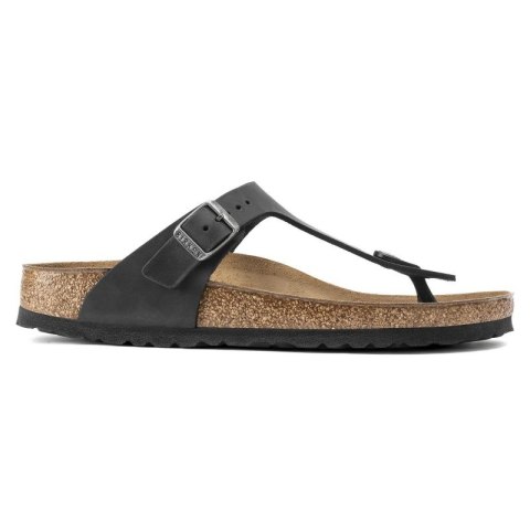 Japonki damskie/męskie Birkenstock Gizeh NU Oiled Black Regular olejowana skóra na szeroką stopę (0845251) Japonki damskie/męskie Birkenstock Gizeh NU Oiled Black Regular olejowana skóra na szeroką stopę (0845251)