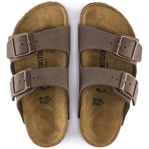 Klapki Birkenstock Arizona Kids Birko-Flor Nubuk Mocha narrow wąskie dziecięce młodzieżowe (0552893) Klapki Birkenstock Arizona Kids Birko-Flor Nubuk Mocha narrow wąskie dziecięce młodzieżowe (0552893)