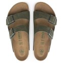 Klapki Birkenstock Arizona Vegan Microfaser Regular damskie-męskie Desert Dust Thyme na szeroką stopę wegańskie (1024550)
