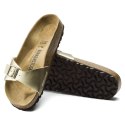 Klapki damskie Birkenstock Madrid Birko-Flor Gold regular szerokie złote (1016106)