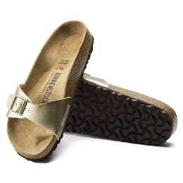 Klapki damskie Birkenstock Madrid Birko-Flor Gold regular szerokie złote (1016106)