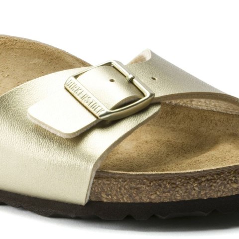 Klapki damskie Birkenstock Madrid Birko-Flor Gold regular szerokie złote (1016106) Klapki damskie Birkenstock Madrid Birko-Flor Gold regular szerokie złote (1016106)
