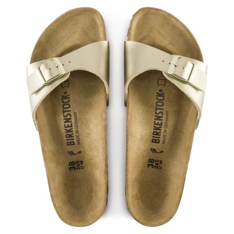 Klapki damskie Birkenstock Madrid Birko-Flor Gold regular szerokie złote (1016106) Klapki damskie Birkenstock Madrid Birko-Flor Gold regular szerokie złote (1016106)
