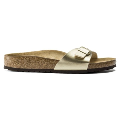 Klapki damskie Birkenstock Madrid Birko-Flor Gold regular szerokie złote (1016106) Klapki damskie Birkenstock Madrid Birko-Flor Gold regular szerokie złote (1016106)