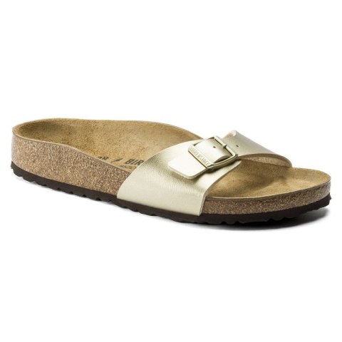 Klapki damskie Birkenstock Madrid Birko-Flor Gold regular szerokie złote (1016106) Klapki damskie Birkenstock Madrid Birko-Flor Gold regular szerokie złote (1016106)