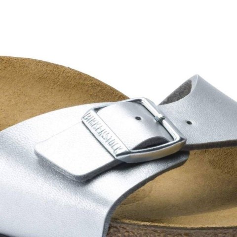 Klapki damskie Birkenstock Madrid Birko-Flor Silver srebrne regular szerokie (0040411) Klapki damskie Birkenstock Madrid Birko-Flor Silver srebrne regular szerokie (0040411)