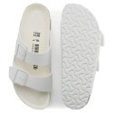 Klapki damskie/męskie Birkenstock Arizona Birko-Flor Regular na szeroką stopę na lato białe (1019061)