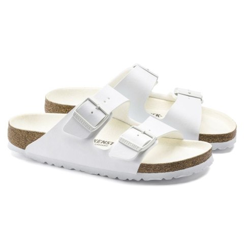 Klapki damskie/męskie Birkenstock Arizona Birko-Flor Regular na szeroką stopę na lato białe (1019061) Klapki damskie/męskie Birkenstock Arizona Birko-Flor Regular na szeroką stopę na lato białe (1019061)