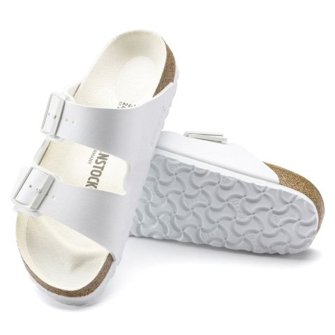 Klapki damskie/męskie Birkenstock Arizona Birko-Flor Regular na szeroką stopę na lato białe (1019061) Klapki damskie/męskie Birkenstock Arizona Birko-Flor Regular na szeroką stopę na lato białe (1019061)