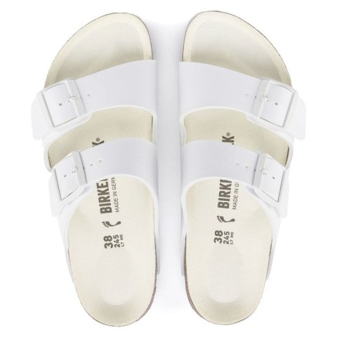 Klapki damskie/męskie Birkenstock Arizona Birko-Flor Regular na szeroką stopę na lato białe (1019061) Klapki damskie/męskie Birkenstock Arizona Birko-Flor Regular na szeroką stopę na lato białe (1019061)