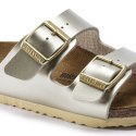 Klapki dziewczęce Birkenstock Arizona Kids Birko-Flor Electric Metallic Gold narrow wąskie (1014841)