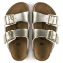 Klapki dziewczęce Birkenstock Arizona Kids Birko-Flor Electric Metallic Gold narrow wąskie (1014841)