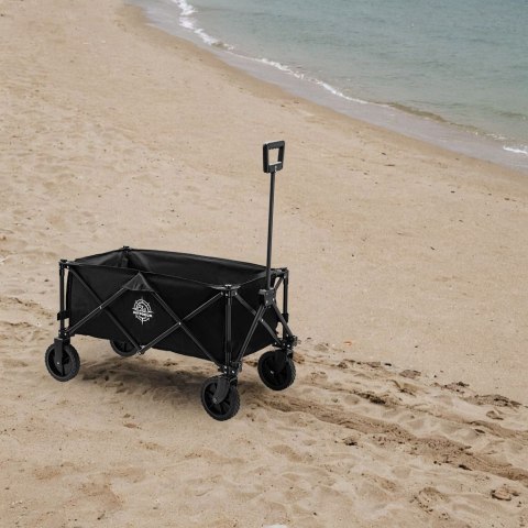 Wózek ogrodowy plażowy składany WAGEN czarny Wózek ogrodowy plażowy składany WAGEN czarny
