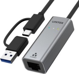 UNITEK ADAPTER USB-A/C - RJ45 2.5G ETHERNET (M/F)